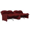 vidaXL Fauteuil de massage inclinable 4 places porte-gobelets bordeaux