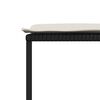 vidaXL Ensemble &agrave; manger de jardin 9pcs coussins noir r&eacute;sine tress&eacute;e