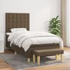 vidaXL Sommier &agrave; lattes de lit avec matelas Marron fonc&eacute; 80x200 cm