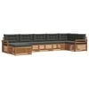 vidaXL Ensemble de canap&eacute;s d'ext&eacute;rieur 7 pc Naturel et Anthracite