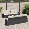 vidaXL Ensemble de canap&eacute; de jardin 9 pcs Noir et Cr&egrave;me polyrotin