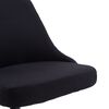 vidaXL Chaises pivotantes &agrave; manger lot de 4 noir tissu