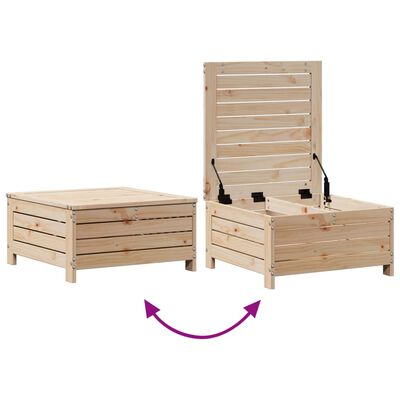 vidaXL Salon de jardin 4 pcs avec coussins Bois de pin massif