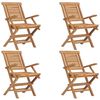 vidaXL Ensemble &agrave; manger de jardin 5 pcs Bois de teck massif
