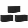 vidaXL Ensemble de meuble TV mural 3 pc Ch&ecirc;ne noir Bois d'ing&eacute;nierie