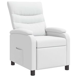vidaXL Fauteuil inclinable Blanc Simili cuir