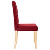 vidaXL Chaises &agrave; manger lot de 2 rouge bordeaux tissu
