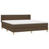 vidaXL Sommier &agrave; lattes de lit avec matelas Marron fonc&eacute; 160x200 cm