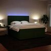 vidaXL Sommier &agrave; lattes de lit et matelas Vert fonc&eacute; 180x200cm Velours