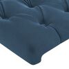 vidaXL T&ecirc;te de lit &agrave; LED Bleu fonc&eacute; 80x7x78/88 cm Velours
