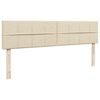 VidaXL Cadre de lit ottoman avec matelas cr&egrave;me 200x200cm tissu