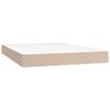 vidaXL Matelas de lit &agrave; ressorts ensach&eacute;s fermet&eacute; moyenne Cappuccino 140x200x20 cm