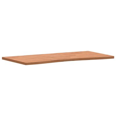 vidaXL Dessus de bureau 110x(50-55)x2,5 cm bois massif de hêtre