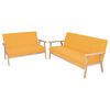 vidaXL Ensemble de canap&eacute; 2 pcs Tissu jaune