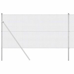 vidaXL Cl&ocirc;ture en fils soud&eacute;s pour fixation au sol 25 x 1,2 m Argent&eacute;