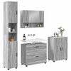 vidaXL Ensemble de mobilier de salle de bain 4 pcs Gris Sonoma