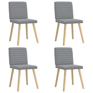 vidaXL Chaises &agrave; manger lot de 4 gris clair tissu