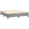 vidaXL Sommier &agrave; lattes de lit et matelas Gris clair 180x200cm Velours