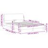 vidaXL Cadre de lit Dover marron fonc&eacute; 120x200 cm tissu
