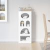 vidaXL Buffet Blanc brillant 40 x 35 x 100,5 cm Bois d'ing&eacute;nierie