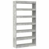 vidaXL Biblioth&egrave;que Gris b&eacute;ton 100 x 30 x 198 cm Bois d'ing&eacute;nierie