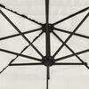vidaXL Parasol de jardin avec m&acirc;t en acier blanc 290x290x238 cm