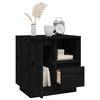 vidaXL Table de chevet Noir 50x34x50 cm Bois de pin massif