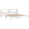 vidaXL Cadre de lit avec t&ecirc;te de lit sans matelas blanc 200x200 cm