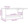 vidaXL Garde-robe blanc 70x32,5x35 cm bois d'ing&eacute;nierie