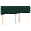 vidaXL Sommier &agrave; lattes de lit et matelas Vert fonc&eacute; 200x200cm Velours