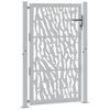 vidaXL Portail de jardin 100x150 cm en acier patin&eacute; avec motif de traces