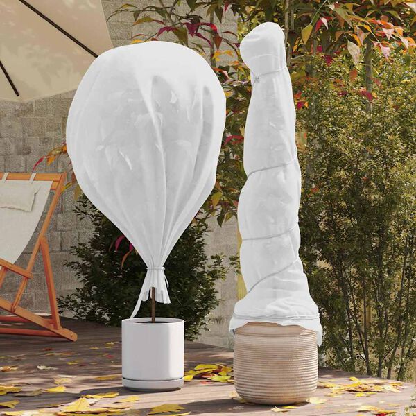 vidaXL Fleece de protection des plantes contre le gel Blanc