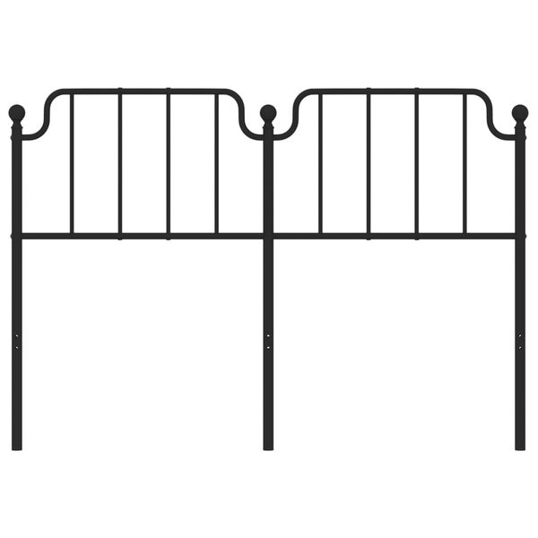 vidaXL T&ecirc;te de lit de remplacement m&eacute;tal noir 160 cm