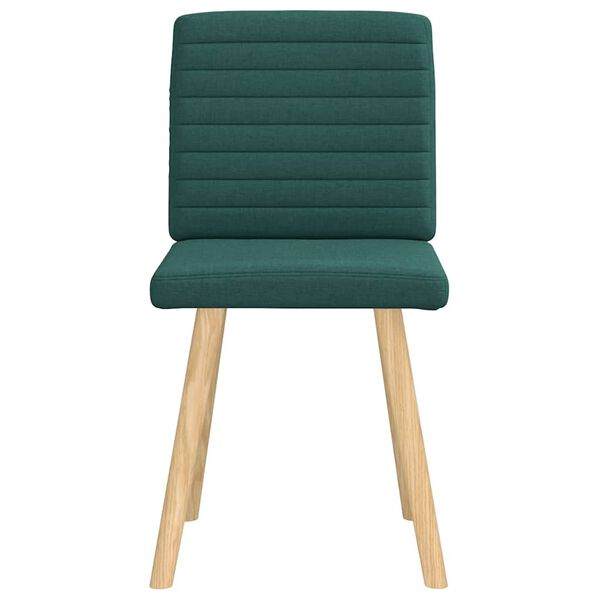 vidaXL Chaises à manger lot de 2 vert foncé tissu