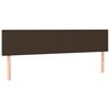 vidaXL Sommier &agrave; lattes de lit avec matelas et LED Marron 160x200 cm