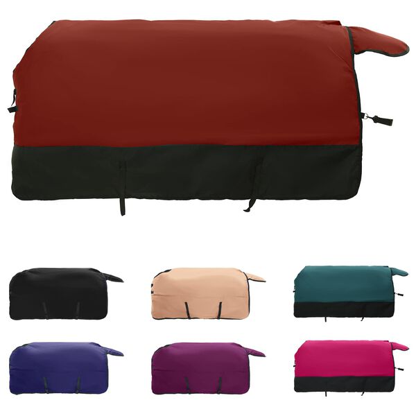 vidaXL Couverture &Eacute;quine Vert fonc&eacute; et noir 95 cm Polyester