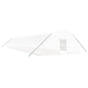 vidaXL Serre avec cadre en acier blanc 132 m&sup2; 22x6x2,85 m