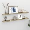 vidaXL &Eacute;tag&egrave;res murales 2 pcs blanc et ch&ecirc;ne sonoma 100x9x3 cm