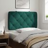 vidaXL Coussin de t&ecirc;te de lit vert fonc&eacute; 90 cm velours
