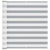 vidaXL &Eacute;cran de balcon Gris clair et blanc 120 x 600 cm