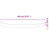vidaXL Dessus de table &Oslash;60x4 cm rond bois massif de h&ecirc;tre