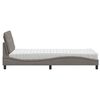 vidaXL Lit avec matelas taupe 90x190 cm tissu