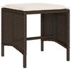vidaXL Salon de jardin 4 pcs avec coussins marron r&eacute;sine tress&eacute;e
