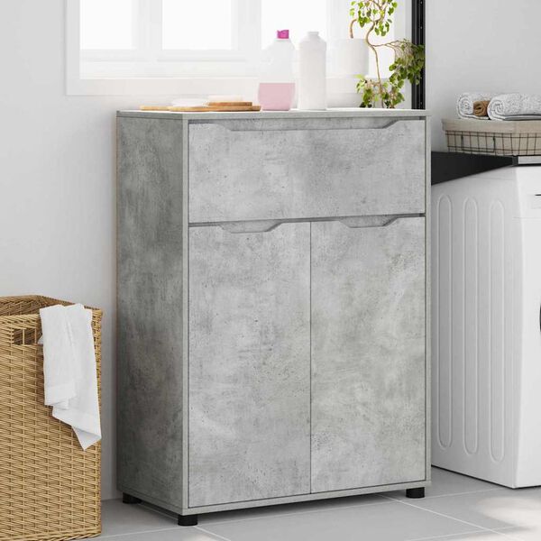 vidaXL Cabinet de salle de bain Gris b&eacute;ton 72,5 x 36,5 x 100 cm