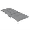 vidaXL Coussins de chaise de jardin &agrave; dossier haut lot de 6 gris tissu