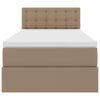vidaXL Lit avec rangement et matelas Cappuccino 90 x 190 cm