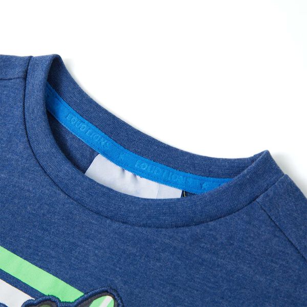 T-shirt pour enfants m&eacute;lange de bleu fonc&eacute; 104