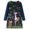 Robe pour enfants &agrave; manches longues bleu marine 92