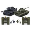 JAMARA Ensemble de combat de tanks RC Tiger 2 pcs 2,4 GHz 1:28