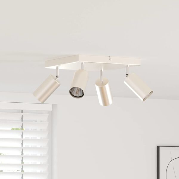 vidaXL Spot de plafond Nickel 26 x 26 x 16,5 cm M&eacute;tal